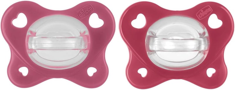 Chicco Physioforma Dual Soft Silicone Soother 16-36m (2 pcs), Pink - Image 1